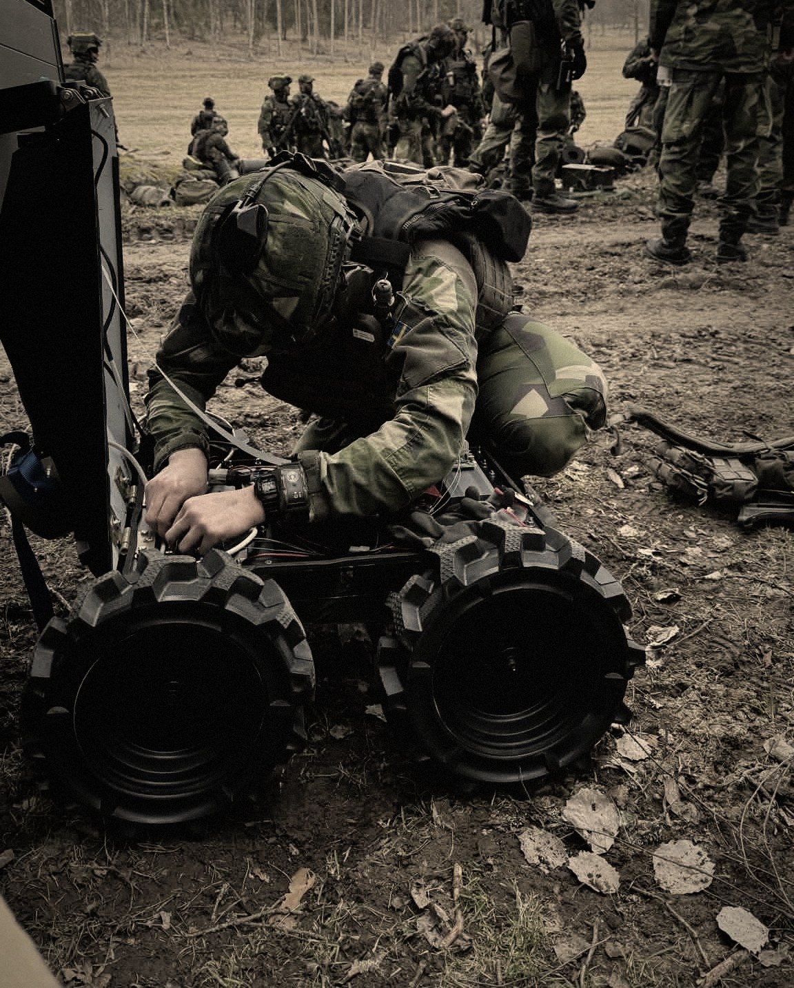 Soldier preparing RÅTTAN at the unit